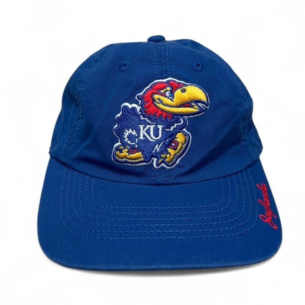 University Of Kansas KU Jayhawks Women's‎ Hat Blue Embroidered Logo Adult Cap